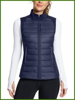 Lightweight Quilted Puffer Vest Winter Running Sleeveless Jacket